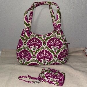 Vera Bradley Ada Triple Entry Satchel and Wristlet
